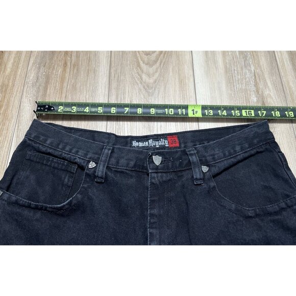 Vintage Roman Royalty RR Black Jean Skater Shorts - Size 38 - Picture 12 of 14